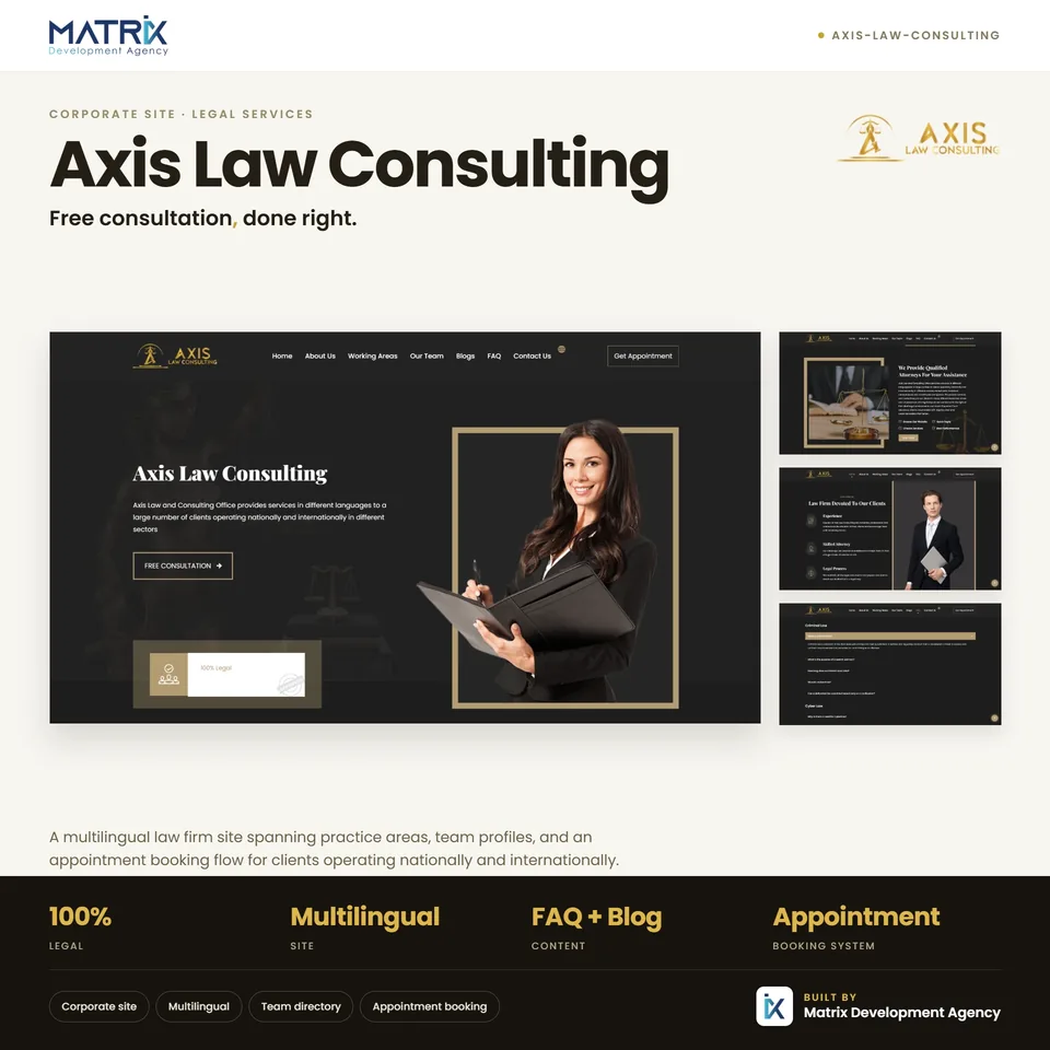 Axis Law law firm website