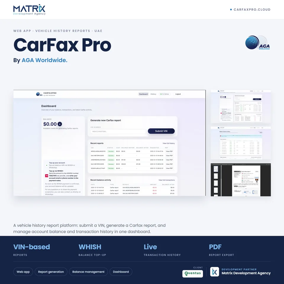 CarfaxPro vehicle history platform