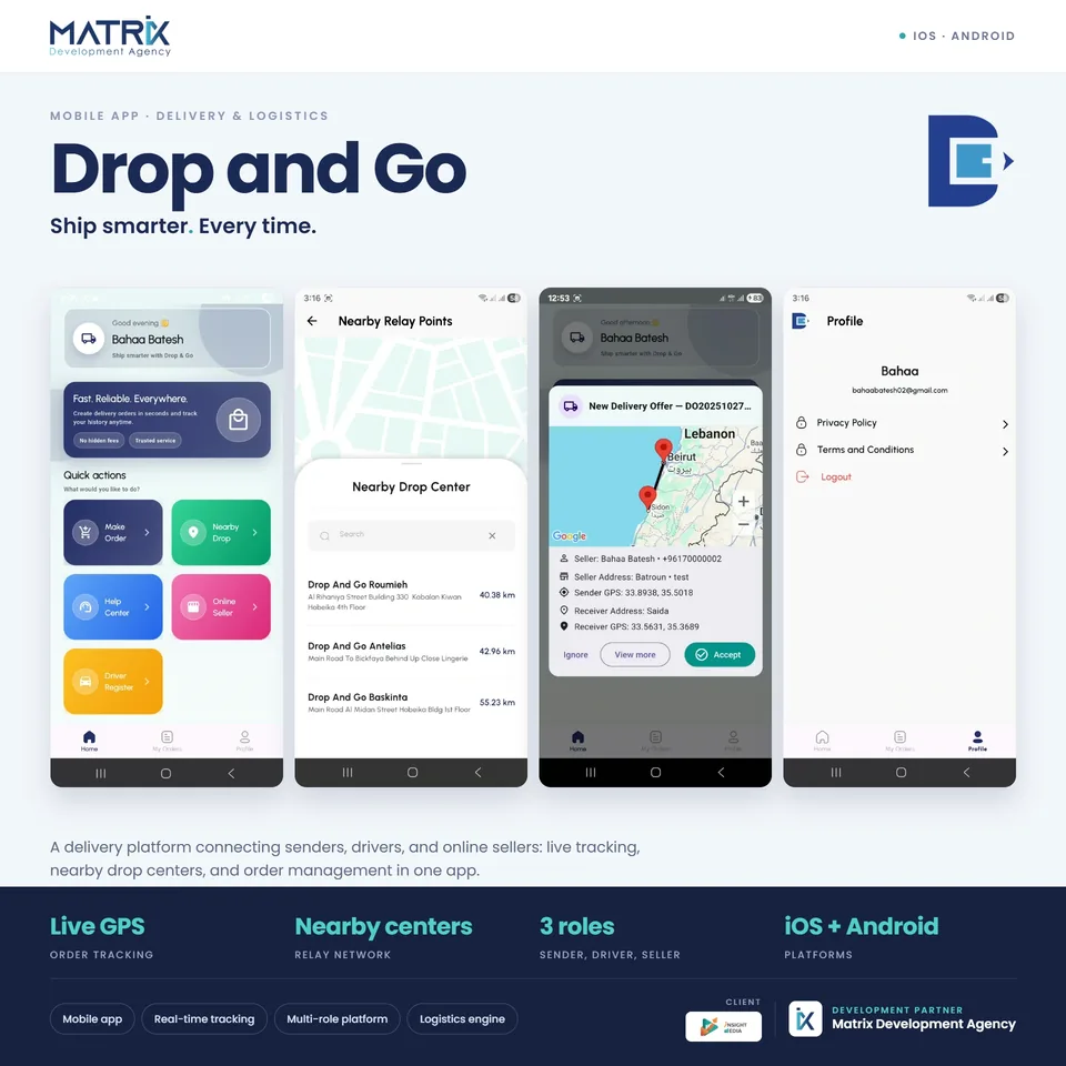 Drop and Go delivery app