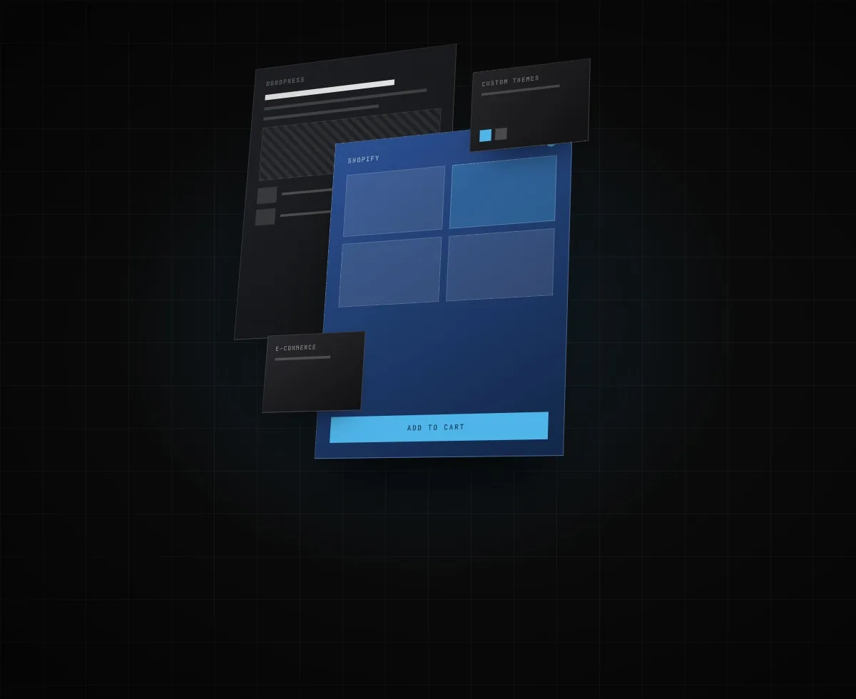 Shopify and WordPress websites image
